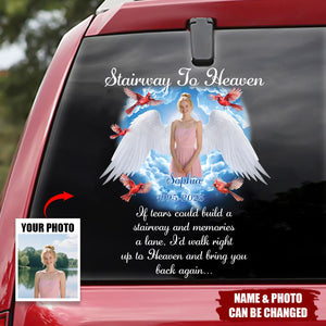 Stairway To Heaven - Personalized Decal, Memorial Gift, Loss Of Loved One