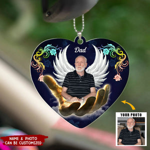 With Wings Cover By Hand Memorial - Personalized Acrylic Ornament