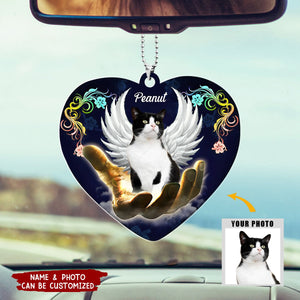 With Wings Cover By Hand Memorial - Personalized Acrylic Ornament