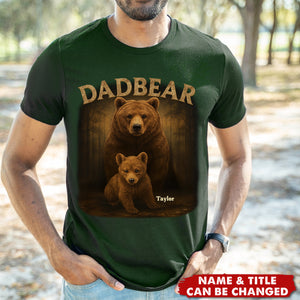 Papa Bear, Always There To Protect His Cubs - Family Personalized Custom Unisex T-shirt - Father's Day, Gift For Dad, Grandpa