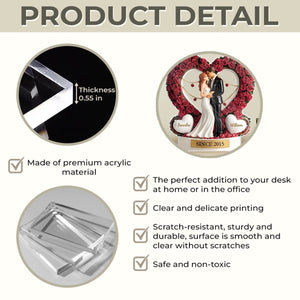 You And Me, Since Forever Began - Personalized Custom Shaped Acrylic Plaque - Gift For Husband Wife, Anniversary