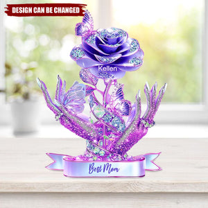 Beautiful Roses Gift For Mom, Grandma - Personalized Mother Custom Shaped Acrylic Plaque