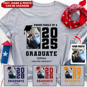 Custom Photo Proud Family Graduation- Personalized Family Shirt - Gift For Graduation