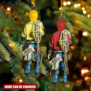Lineman Acrylic Ornament - Personalized Christmas Gifts For Lineman