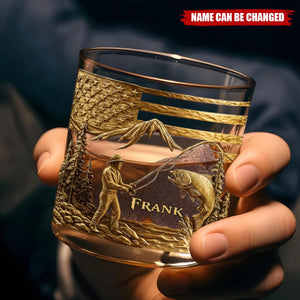 Fishing For Life - Personalized Fishing Whiskey Glass