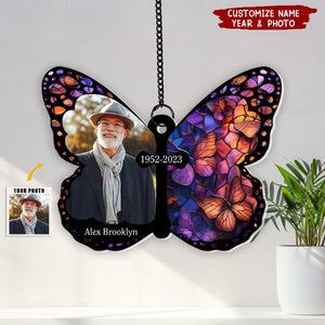Sympathy Gift For Family Members- Personalized Window Hanging Suncatcher Ornament