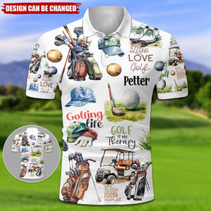 Live Love Golf - Personalized Golf Polo Shirt