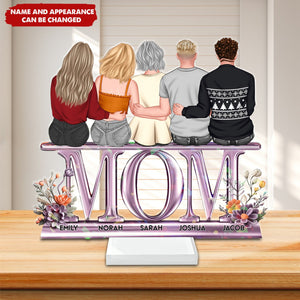 Mom We Love You - Personalized Acrylic Plaque, Gift For Mom