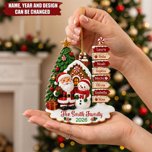 Family Signpost Christmas Custom Name - Personalized 1-Layer Acrylic Ornament