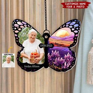 Sympathy Gift For Family Members- Personalized Window Hanging Suncatcher Ornament