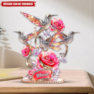 We Love You Gift For Mom, Grandma - Personalized Mother Custom Shaped Acrylic Plaque