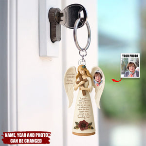 Angels Are Always Near To Those Who Are Grieving - Personalized Memorial Acrylic Keychain