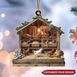 Dreamy Coop Personalized Christmas Ornament, Gift For Farmer