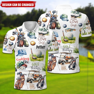 Live Love Golf - Personalized Golf Polo Shirt