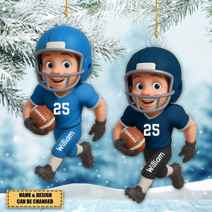Football Player Personalized 2D Flat Acrylic Ornament