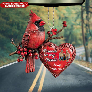 Forever In My Heart - Personalized Car Hanging Acrylic Ornament