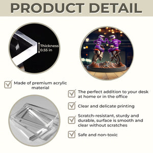 Dirt Bike Couple Acrylic Plaque - Personalized Gifts For Couple