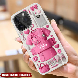 Nursing Is A Work Of Heart - Personalized Nurse Full Print Phone Case