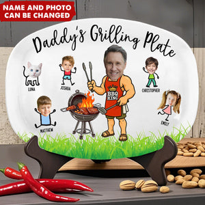 Dad’s Grilling Plate - Personalized Platter - Gift For Dad