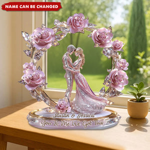 You & Me We Got This - Personalized Custom Shaped Acrylic Plaque, Gift for Couple