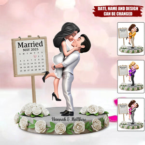 Happy Anniversary My Love- Personalized Custom Shaped Acrylic Plaque, Gifts For Couple
