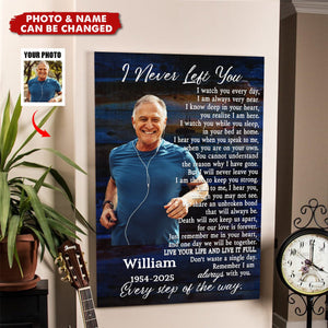 Memorial Personalized Canvas Prints - Custom Photo & Text - Memorial Gifts, I Never Left You