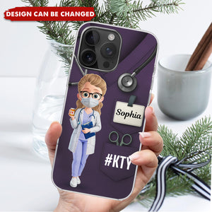 Caring Is My Superpower - Nurse Personalized Custom Clear Phone Case - Appreciation, Thank You Gift, Nurse Life, Doctor Life