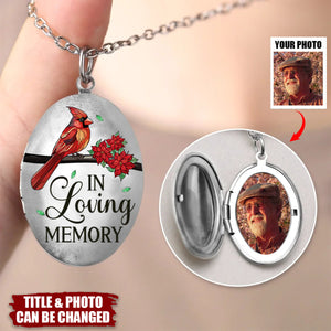 Custom Photo I'm Always With You - Memorial Personalized Custom Locket Necklace - Sympathy Gift For Family Members