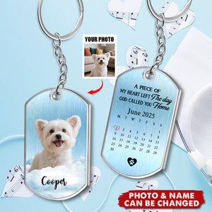 Custom Photo Your Paw Prints Are Etched In My Soul - Memorial Personalized Custom Keychain - Sympathy Gift For Pet Owners