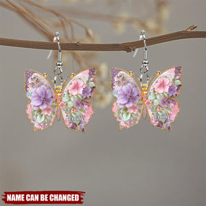 Love Butterfly - Personalized Butterfly Earrings