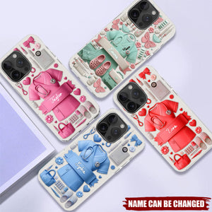 Nursing Is A Work Of Heart - Personalized Nurse Full Print Phone Case