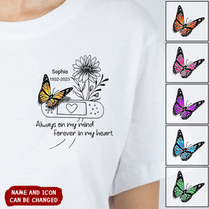 Custom Personalized Memorial Unisex T-Shirt -Memorial Gift Idea - Your Wings Were Ready But My Heart Was Not