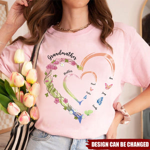 Family Is Where Love Is Endless - Family Personalized Custom Unisex T-shirt-Gift For Mom, Grandma