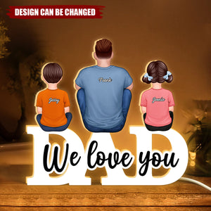 Dad We Love You Personalized Light Box, Gift For Dad