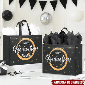 Large Graduation Gift Bags, Reusable Non-Woven Grad Bags with Handles, Personalized Best Graduation Gifts