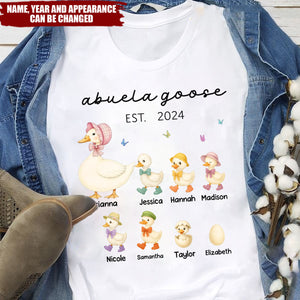 Grandma Goose Mama Goose And Kids - Personalized Shirt, Mother's Day Gift