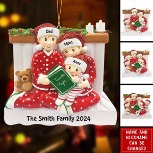 Story Time Family Ornament - Personalized Handwritten Christmas Ornament