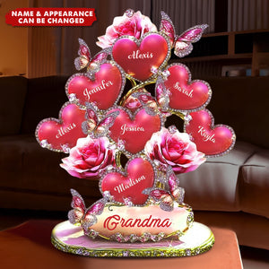 My Sweethearts - Personalized Custom Shaped Acrylic Plaque, Gift For Mom, Grandma