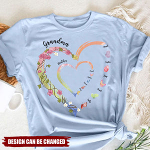 Family Is Where Love Is Endless - Family Personalized Custom Unisex T-shirt-Gift For Mom, Grandma