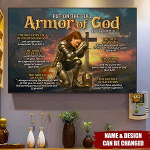 Kneeling Knight Canvas Print - Personalized Gifts For Jesus Lovers