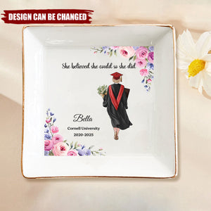 Graduate With Pride - Family Personalized Custom Full-Print Jewelry Dish - Graduation Gift For Family Members, Siblings