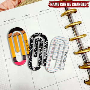 Back to School Gift, Teacher Appreciation Gift - Personalized Jumbo Paper Clip