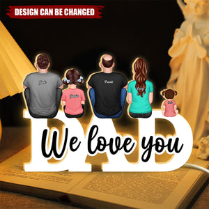 Dad We Love You Personalized Light Box, Gift For Dad