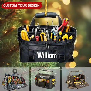 Plumber Tool Bag Personalized Christmas Ornament, Gifts For Plumber