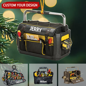 Plumber Tool Bag Personalized Christmas Ornament, Gifts For Plumber