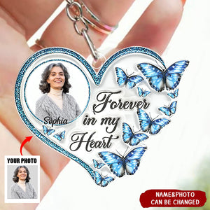 Forever In My Heart - Personalized Memorial Keychain