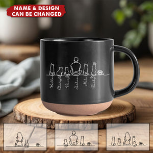 Me My Fur Babies - Personalized Pottery Mug, Gift for Pet Lovers
