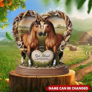 Horse Couple Acrylic Plaque - Personalized Gifts For Couple