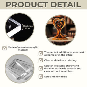 You And Me We Got This - Personalized Couple Custom Shaped Acrylic Plaque