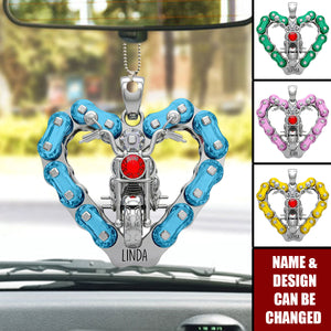 Biker Girl Ornament Personalized Gifts for Bikers